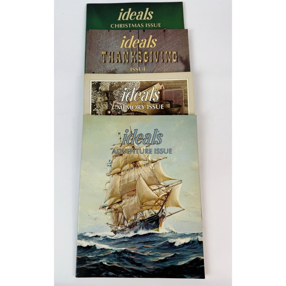 Ideals Magazines Lot of 4 - 1976 - Adventure, Thanksgiving, Christmas, Memories